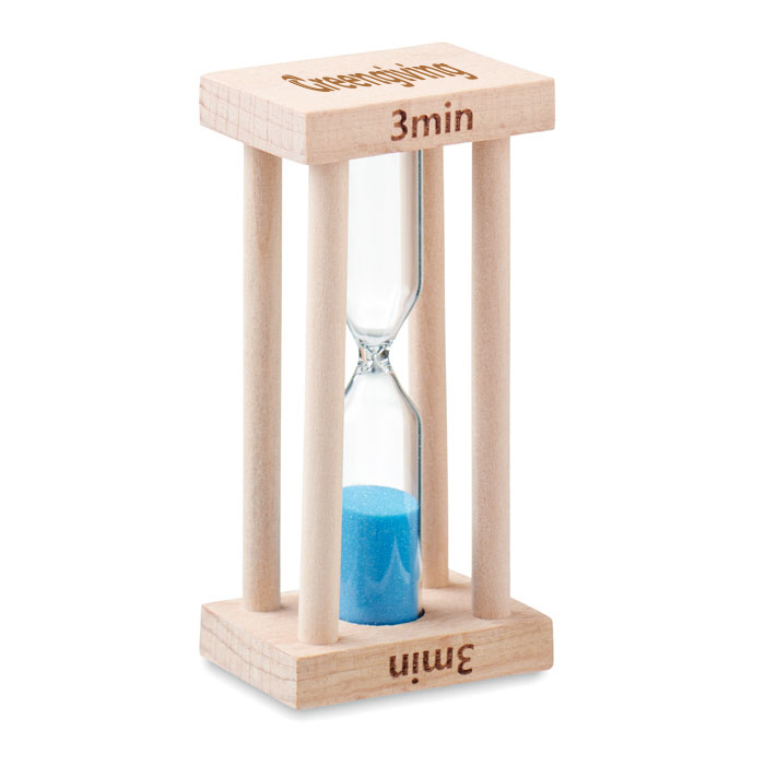 Blauwe zandloper - decoratief object en timer in één - 60 minuten
